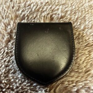 Porter Black Leather Coin Pouch